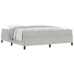 vidaXL Cadre de lit avec matelas Gris clair 180 x 200 cm tissu