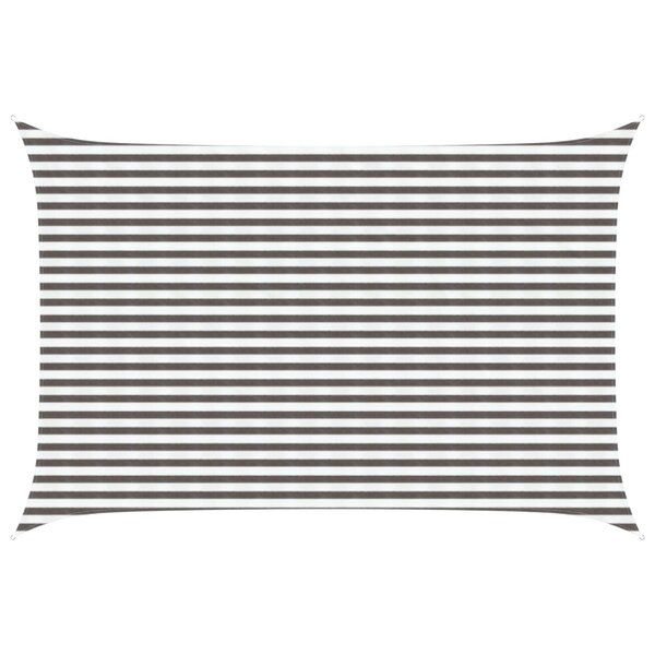 vidaXL Voile d'ombre 3 x 5 m HDPE Rectangulaire Gris clair et blanc