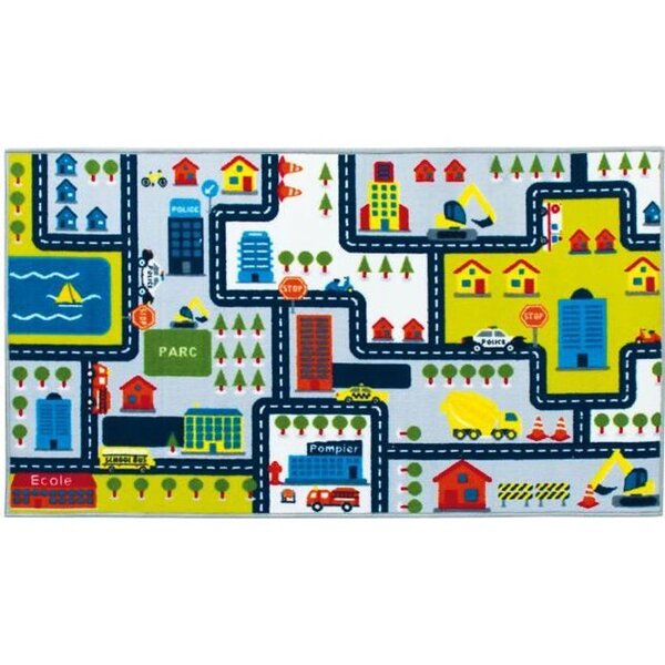 CIRCUIT Tapis enfant - 75 x 133 cm - Polyamide - Multicolore