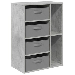 vidaXL Buffet Gris béton 60 x 33 5 x 84 cm