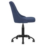 Vidaxl chaise pivotante de salle à manger bleu tissu