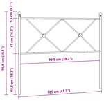 vidaXL Tête de lit de remplacement métal blanc 100 cm