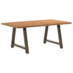 vidaXL Table à manger marron clair bois de chêne massif rectangulaire