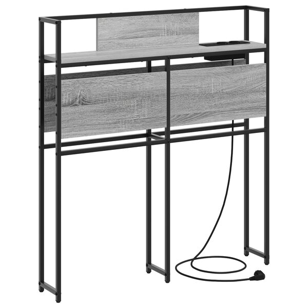 vidaXL Tête de lit de rangement Sonoma gris 80 cm Bois d'ingénierie