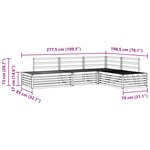 vidaXL Ensemble de canapés d'extérieur 4 Pièce Naturel
