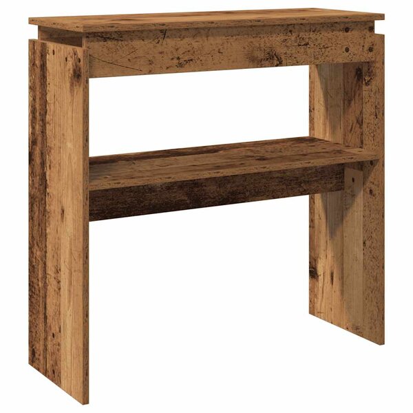 vidaXL Table console vieux bois 80 x 30 x 80 cm bois d'ingénierie