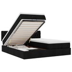 VidaXL Cadre de lit ottoman avec matelas noir 160x200 cm tissu