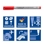Lot de 4 Lumocolor marqueur non-permanent 316F Assortis STAEDTLER