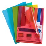Sachet De 100 Pochettes Coin Polypropylène Grainé 12/100e - A4 - Couleurs Assorties - X 10 - Exacompta