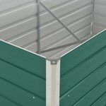 vidaXL Jardinière 160 x 80 x 45 cm Acier galvanisé Vert