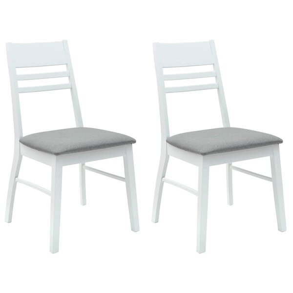 vidaXL Chaises de salle à manger 2 Pièces Blanc 43 x 54 x 89 cm