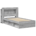 vidaXL Cadre de lit avec rangement Sonoma gris 100 x 200 cm