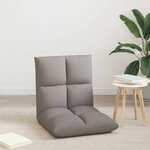 vidaXL Fauteuil de sol ajustable Taupe Tissu
