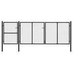 Vidaxl portail de jardin acier 400 x 125 cm anthracite