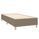 vidaXL Sommier à lattes de lit avec matelas Taupe 90x200 cm Tissu