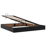 vidaXL Lit avec rangement et LED Noir 200 x 200 cm Simili cuir