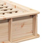 vidaXL Cadre de lit avec rangement intégré - 150 x 200 cm  en pin massif