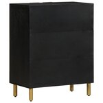 vidaXL Buffet noir 60x33x75 cm bois d'ingénierie