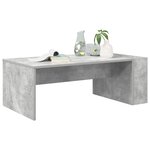 vidaXL Table basse Gris béton 95 x 50 x 34 cm Bois d'ingénierie