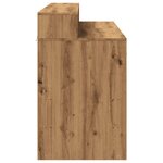 vidaXL Bureau avec lumières LED chêne artisanal bois d'ingénierie