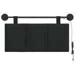 vidaXL Tête de lit suspendue Avec lumière LED Noir Tissu