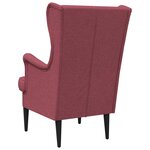 vidaXL Fauteuil Bordeaux Tissu