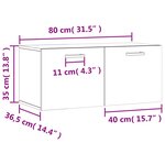 vidaXL Armoire murale chêne fumé 80x36 5x35 cm bois d'ingénierie