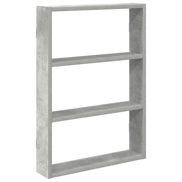 vidaXL Étagère murale gris béton 43x9x60 cm bois d'ingénierie