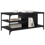 vidaXL Table basse Chêne noir 100 x 50 x 45 cm Bois d'ingénierie