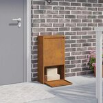 vidaXL Boîte de dépôt de colis avec porte Marron 44 x 22 x 82 cm Acier