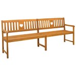 vidaXL Banc extérieur Naturel 220 x 55 5 x 90 cm Bois d'Acacia Massif