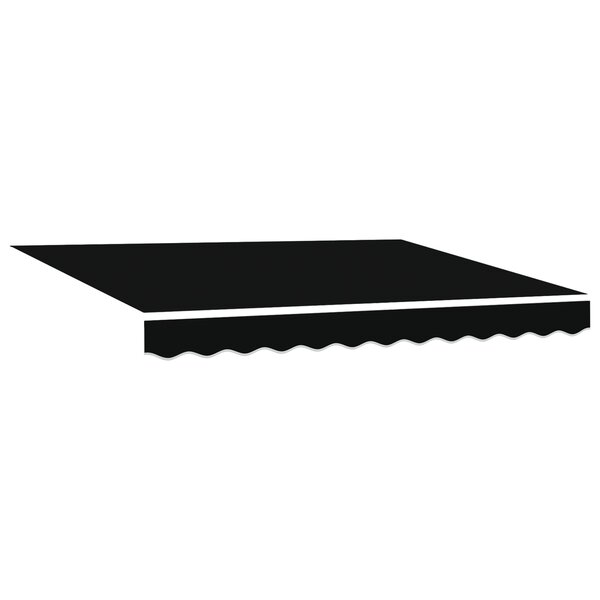 vidaXL Store Rétractable Manuel Noir 350x250 cm