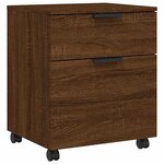 vidaXL Classeur mobile avec roues Chêne marron 45x38x54 cm Bois