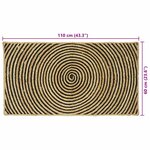 vidaXL Tapis Naturel et Noir 60 x 110 cm Jute