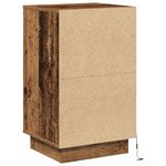 vidaXL Cabinet de chevet avec LED Bois ancien 39x34 5x65 cm Bois d'ingénierie