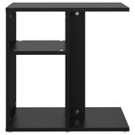vidaXL Table d'appoint Noir 50x30x50 cm Bois d’ingénierie