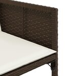 vidaXL Ensemble à manger de jardin avec coussins 15 Pièces marron rotin