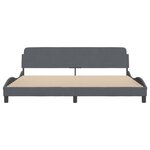 vidaXL Cadre de lit sans matelas gris foncé 200x200 cm velours