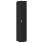 vidaXL Armoire de rangement mince noir 30x42 5x225cm bois d'ingénierie
