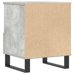 vidaXL Table de chevet gris béton 40x35x50 cm bois d’ingénierie