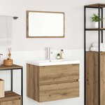 vidaXL Ensemble de mobilier de salle de bain 3 Pièces Chêne artisanal