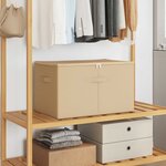 vidaXL Boîte de rangement Crème 60 x 43 x 35 cm Tissu intissé