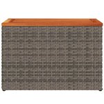 vidaXL Tables d'appoint de jardin 2 Pièces gris rotin bois massif