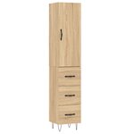 vidaXL Buffet haut Chêne sonoma 34 5x34x180 cm Bois d'ingénierie