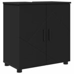 vidaXL Ensemble de mobilier de salle de bain avec tiroir 4 Pièces Noir
