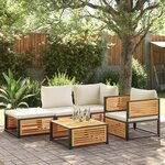 vidaXL Chaise de jardin avec coussins bois massif d'acacia