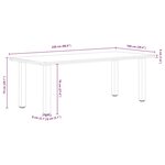 vidaXL Table à manger marron clair bois de chêne massif rectangulaire