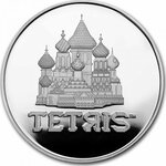 Pièce de monnaie en Argent 2 Dollars g 31.1 (1 oz) Millésime 2021 Tetris TETRIS