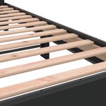 vidaXL Cadre de lit noir 90x190 cm bois d'ingénierie et métal