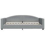 vidaXL Lit de jour avec matelas gris clair 100x200 cm tissu